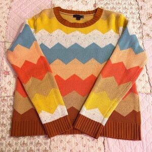 ✿ really pretty knitted colorful patterned sweater!! :-)